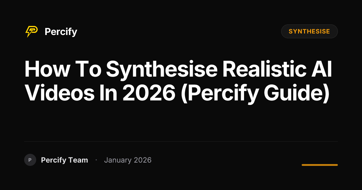 How to Synthesise Realistic AI Videos in 2026 (Percify Guide) | Percify ...