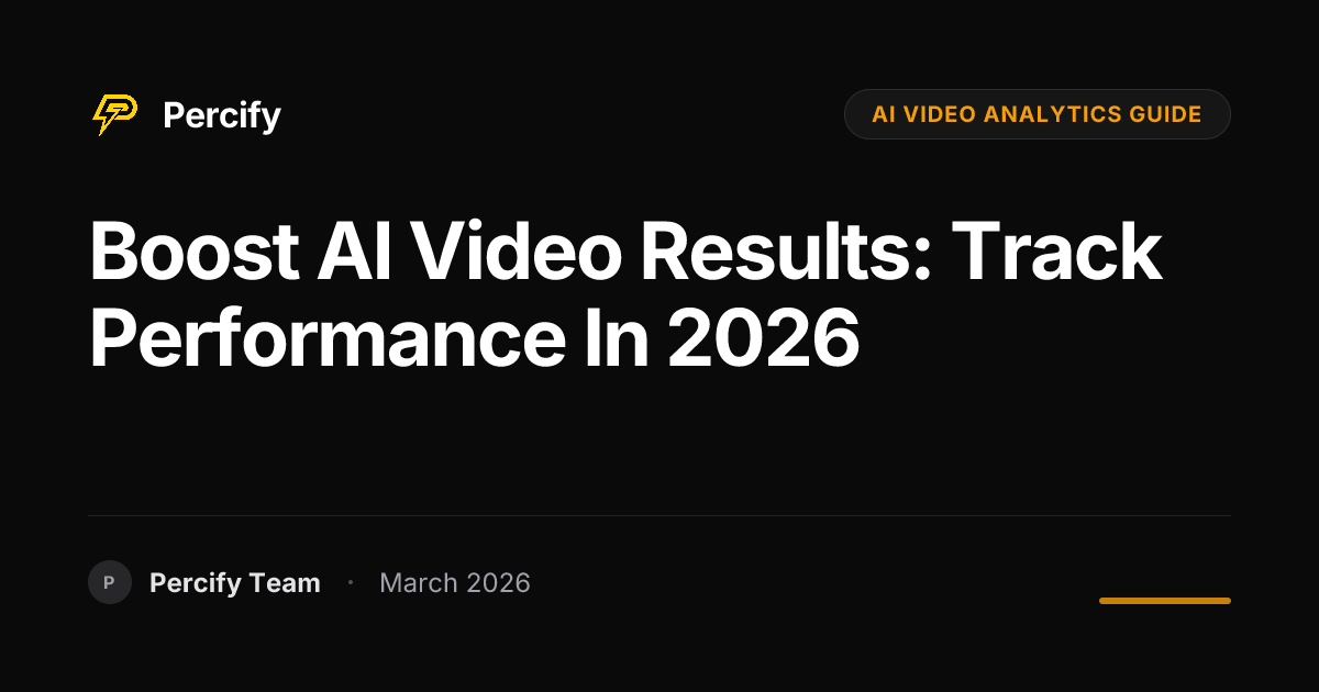 How to Track AI Video Performance and Improve Results in 2026 - Percify AI Avatar Blog Cover