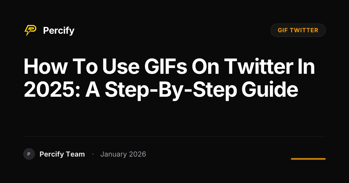 How to Use GIFs on Twitter in 2025: A Step-by-Step Guide | Percify Blog