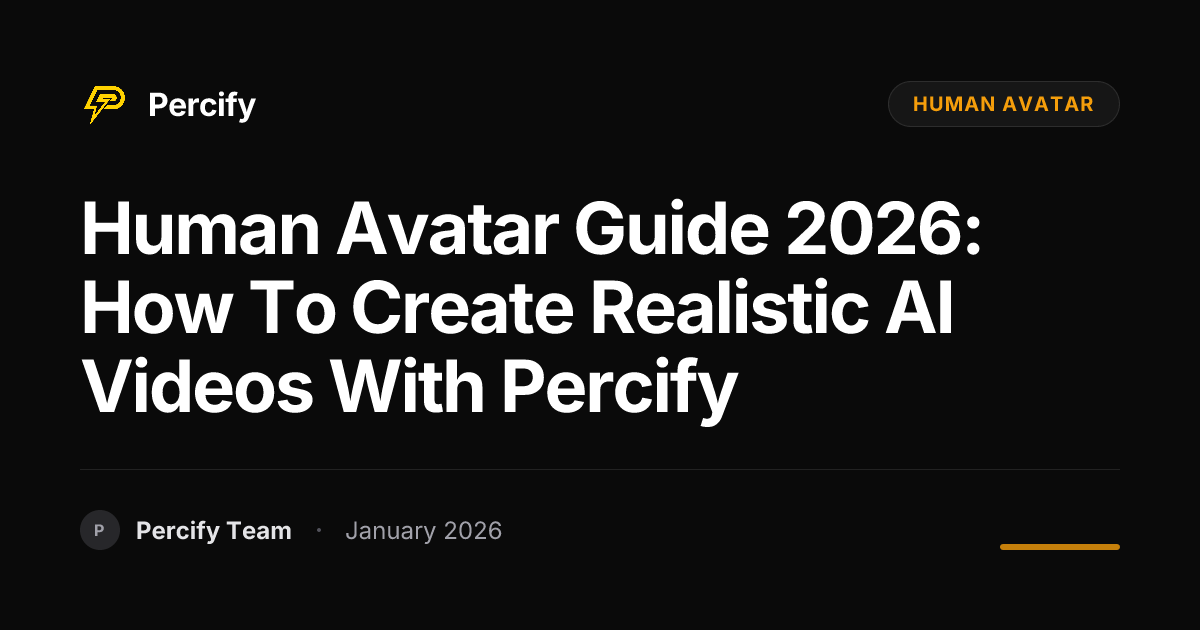 Human Avatar Guide 2026: How to Create Realistic AI Videos With Percify ...