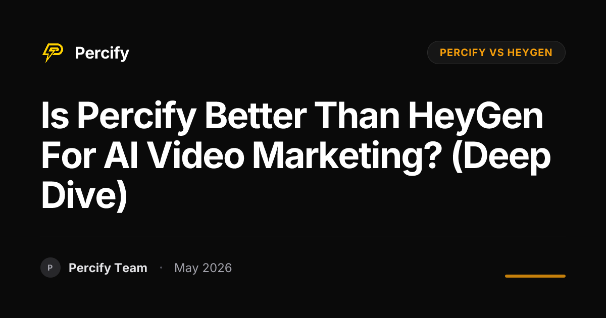 Is Percify Better Than HeyGen for AI Video Marketing? (Deep Dive) - Percify AI Avatar Blog Cover