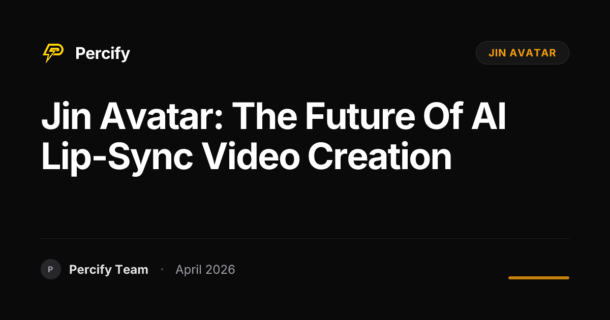 Jin Avatar: The Future of AI Lip-Sync Video Creation - Percify AI Avatar Blog Cover