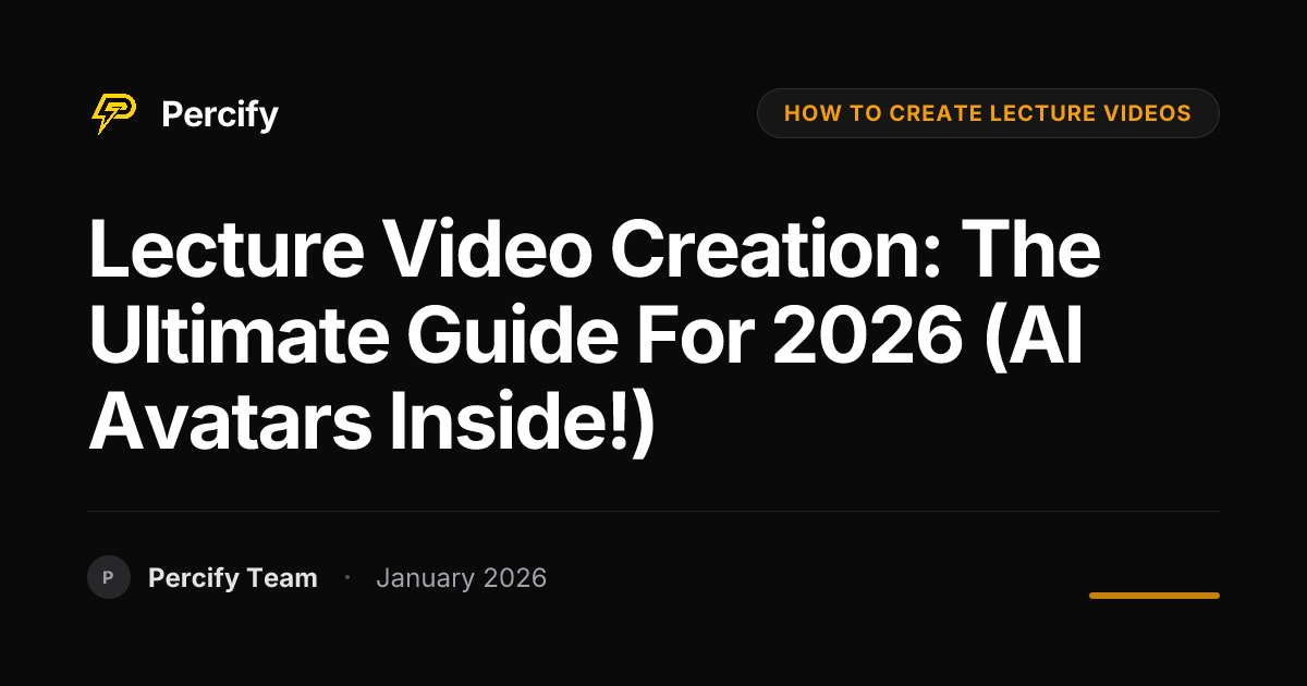 Lecture Video Creation: The Ultimate Guide for 2026 (AI Avatars Inside ...