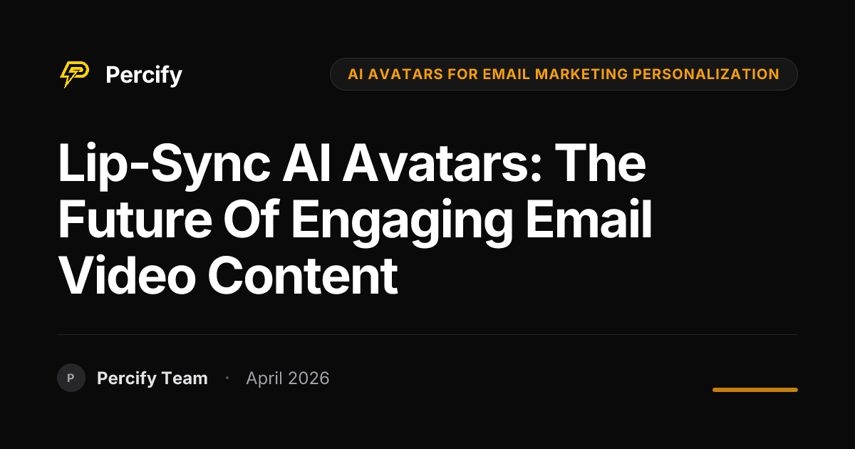 Lip-Sync AI Avatars: The Future of Engaging Email Video Content - Percify AI Avatar Blog Cover