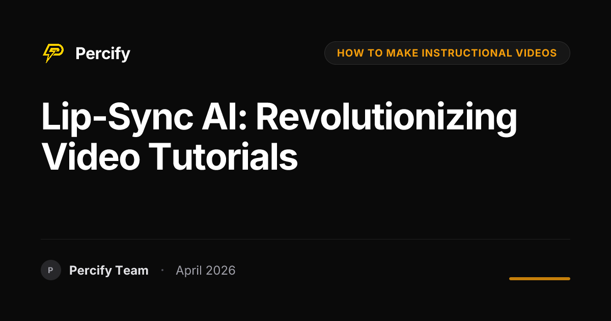 Lip-Sync AI: Revolutionizing Video Tutorials - Percify AI Avatar Blog Cover