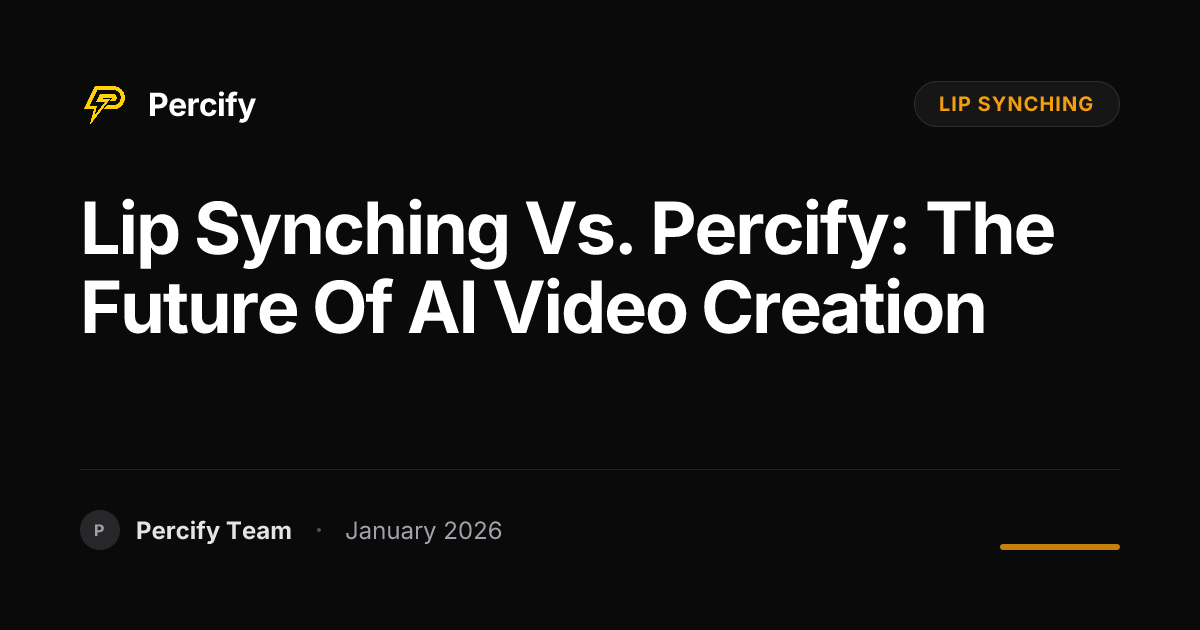Lip Synching vs. Percify: The Future of AI Video Creation | Percify Blog