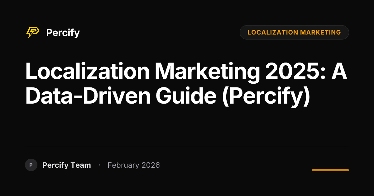 Localization Marketing 2025: A Data-Driven Guide (Percify) - Percify AI Avatar Blog Cover
