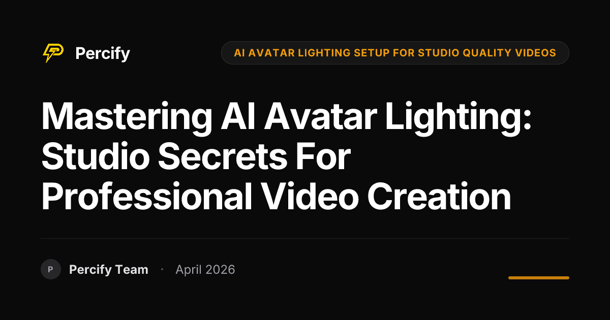 Mastering AI Avatar Lighting: Studio Secrets for Professional Video ...