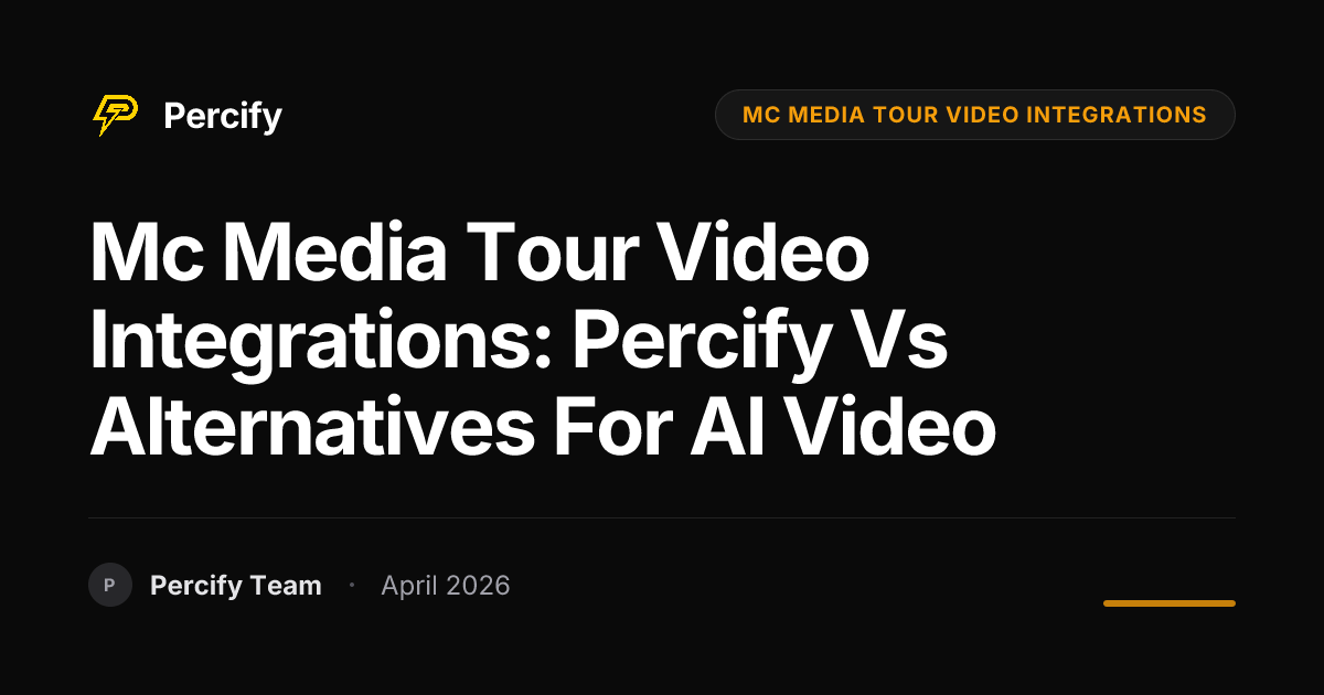mc media tour video integrations: Percify vs Alternatives for AI Video - Percify AI Avatar Blog Cover