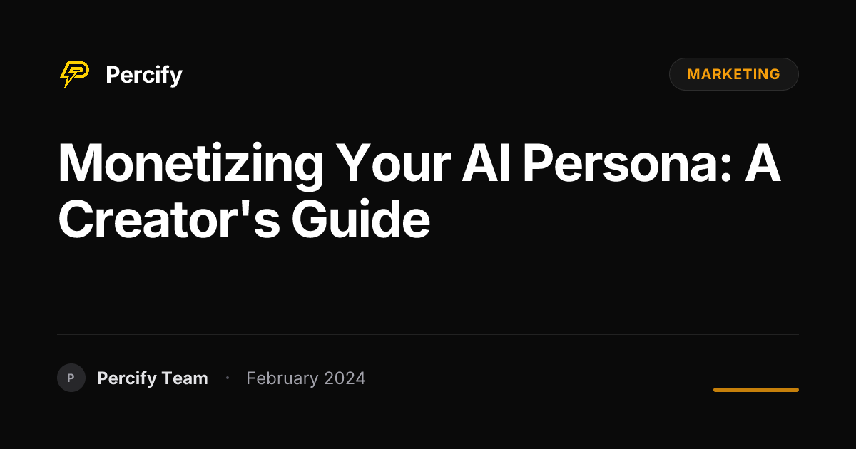 Monetizing AI Personas