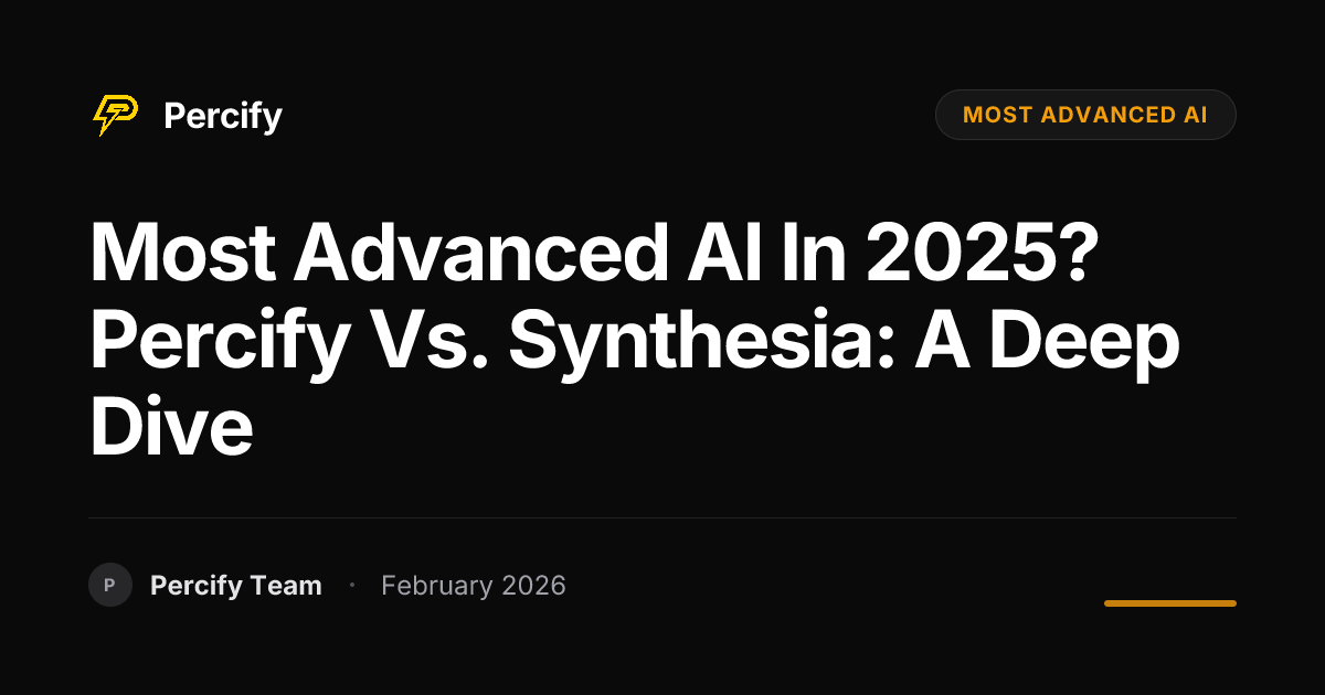 Most Advanced AI in 2025? Percify vs. Synthesia: A Deep Dive - Percify AI Avatar Blog Cover