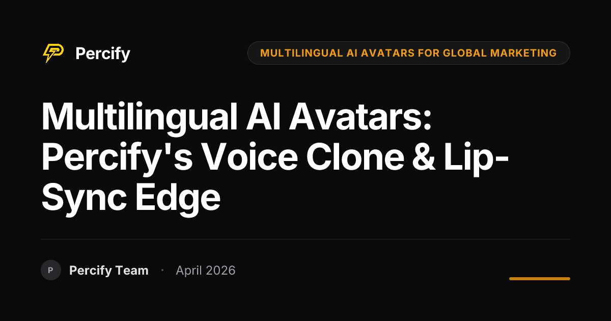Multilingual AI Avatars: Percify's Voice Clone & Lip-Sync Edge - Percify AI Avatar Blog Cover