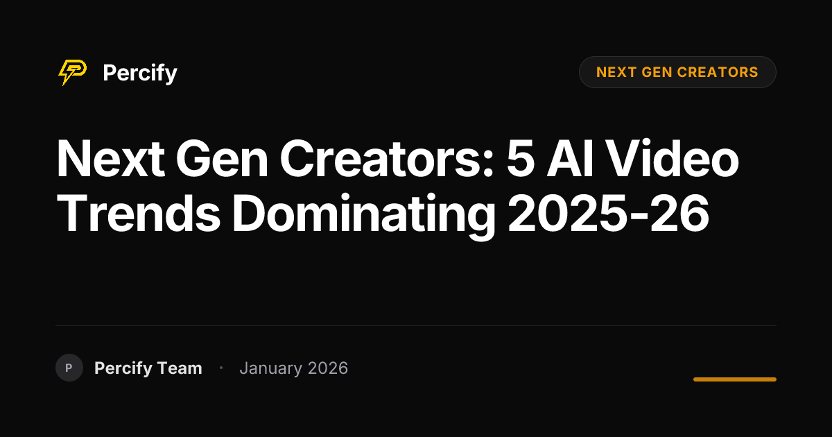 Next Gen Creators: 5 AI Video Trends Dominating 2025-26 | Percify Blog