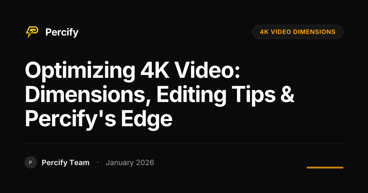 Optimizing 4K Video: Dimensions, Editing Tips & Percify's Edge ...