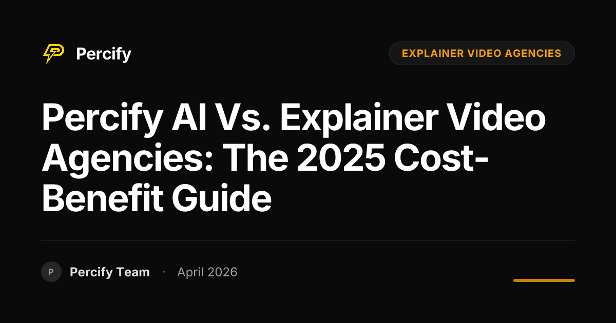 Percify AI vs. Explainer Video Agencies: The 2025 Cost-Benefit Guide - Percify AI Avatar Blog Cover
