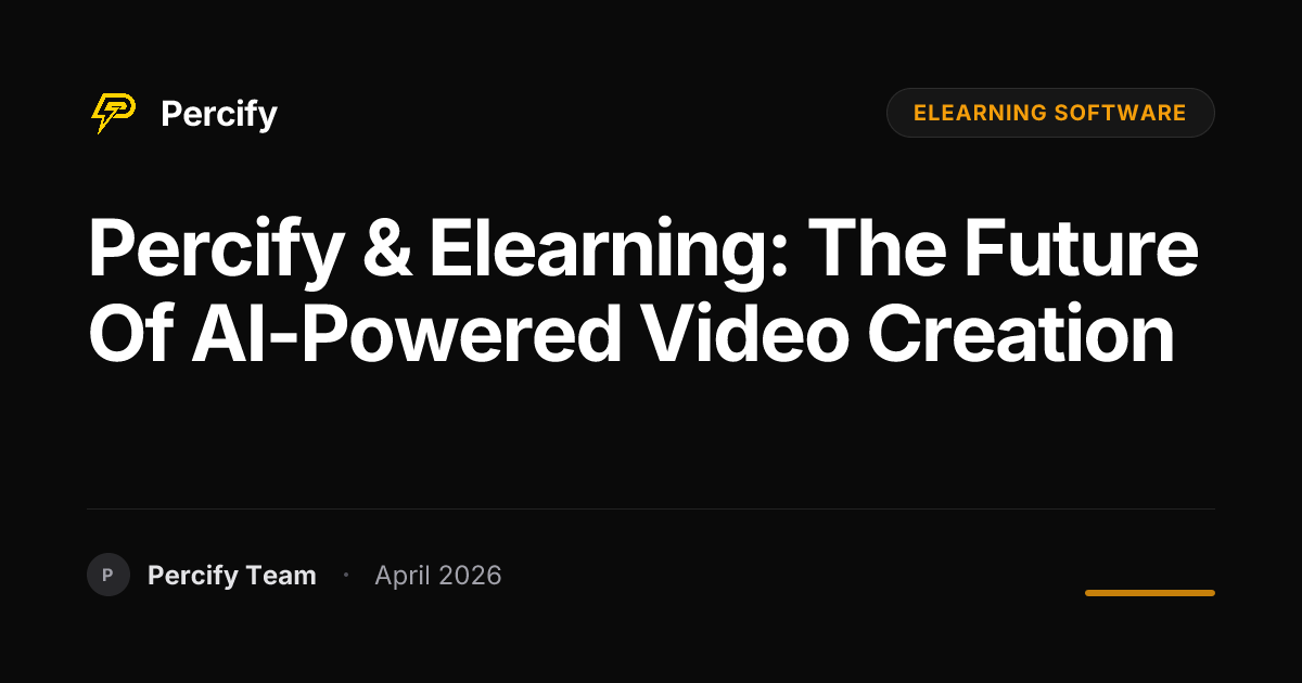 Percify & Elearning: The Future of AI-Powered Video Creation - Percify AI Avatar Blog Cover
