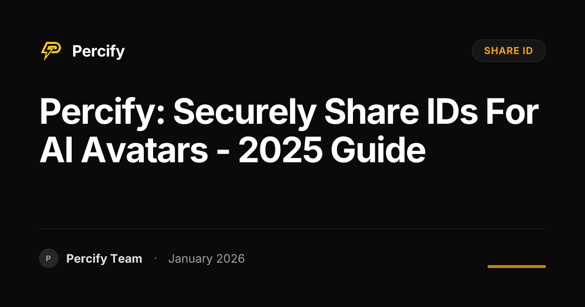 Percify: Securely Share IDs for AI Avatars - 2025 Guide | Percify Blog