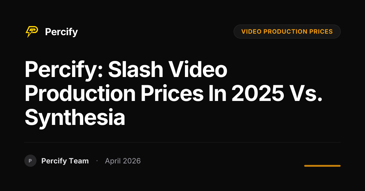 Percify: Slash Video Production Prices in 2025 vs. Synthesia - Percify AI Avatar Blog Cover