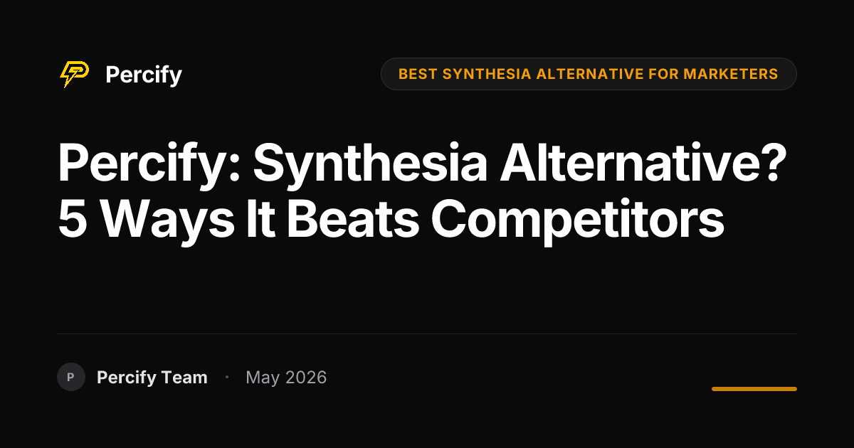 Percify: Synthesia Alternative? 5 Ways It Beats Competitors - Percify AI Avatar Blog Cover