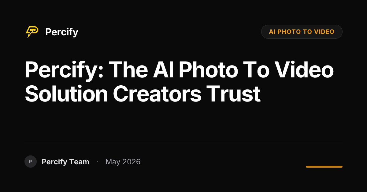 Percify: The AI Photo to Video Solution Creators Trust - Percify AI Avatar Blog Cover