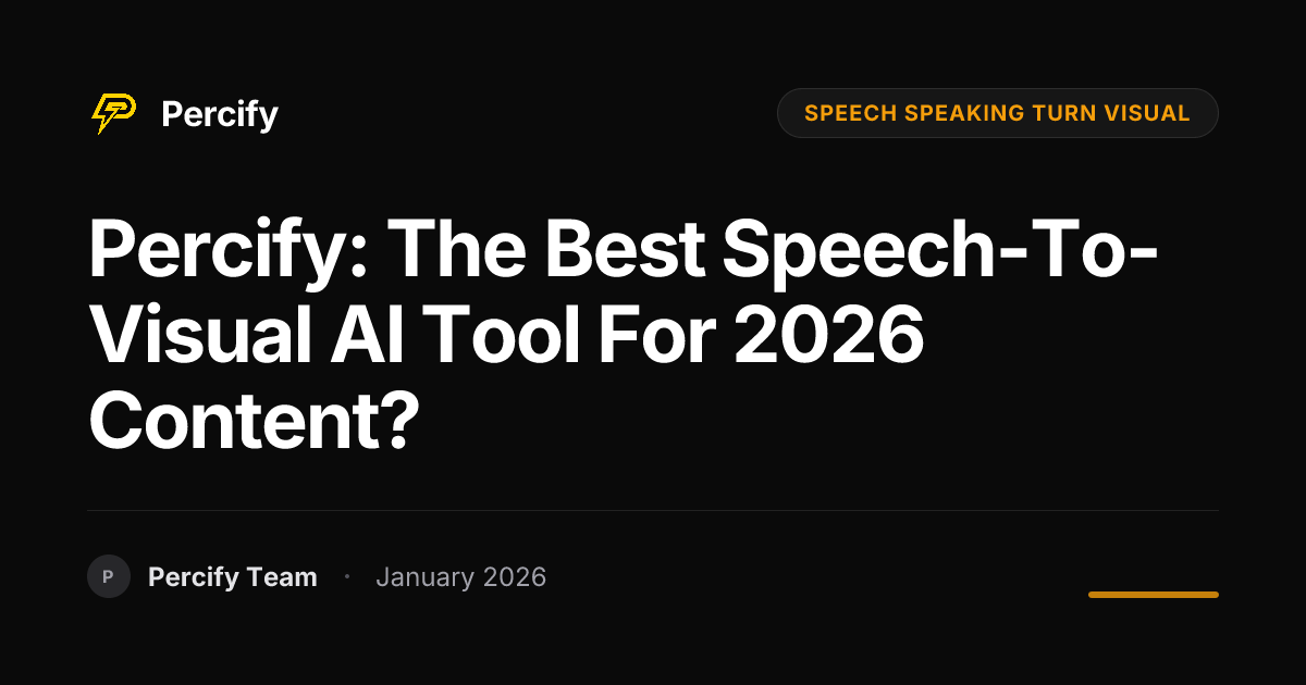 Percify: The Best Speech-to-Visual AI Tool for 2026 Content? | Percify Blog