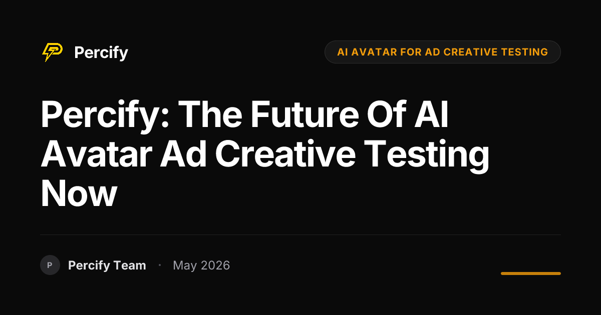 Percify: The Future of AI Avatar Ad Creative Testing Now - Percify AI Avatar Blog Cover