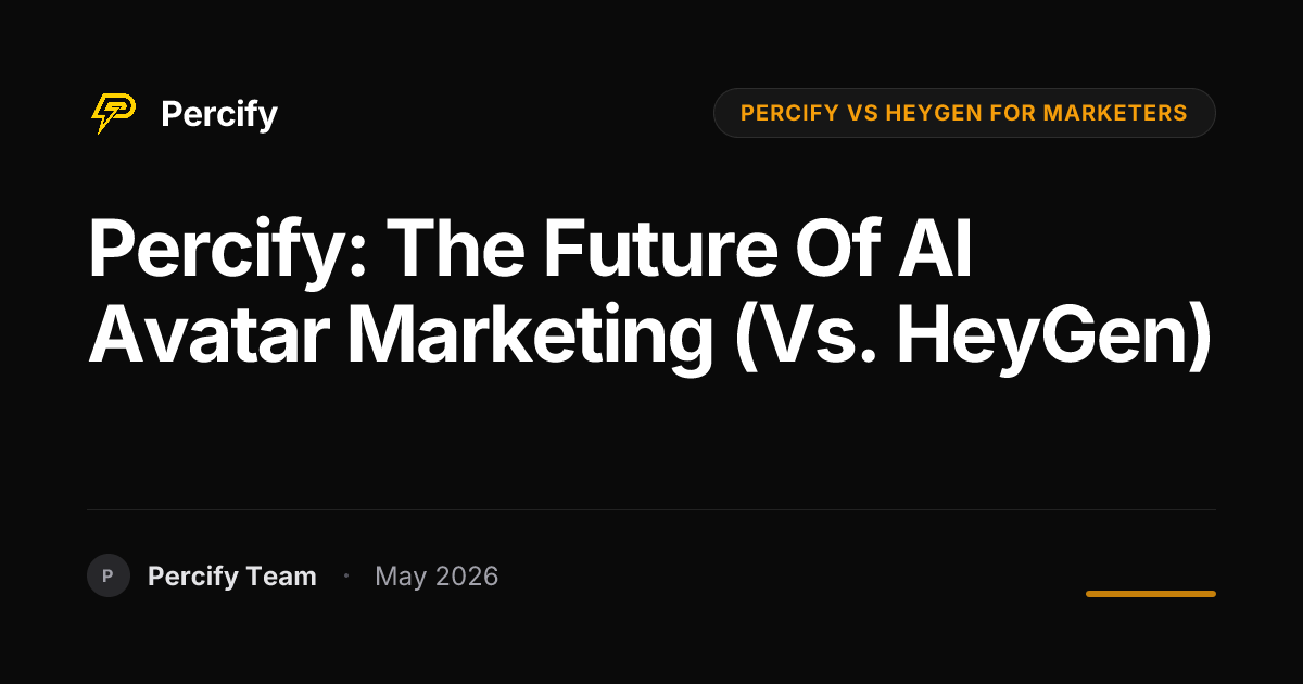 Percify: The Future of AI Avatar Marketing (vs. HeyGen) - Percify AI Avatar Blog Cover