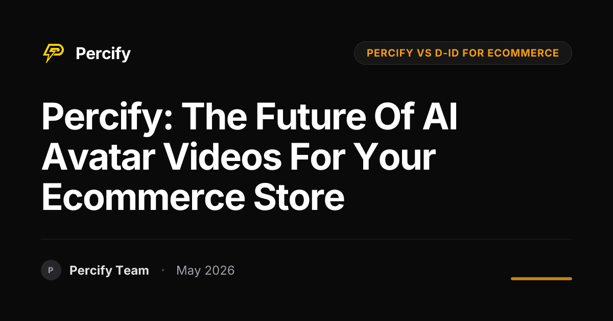 Percify: The Future of AI Avatar Videos for Your Ecommerce Store - Percify AI Avatar Blog Cover