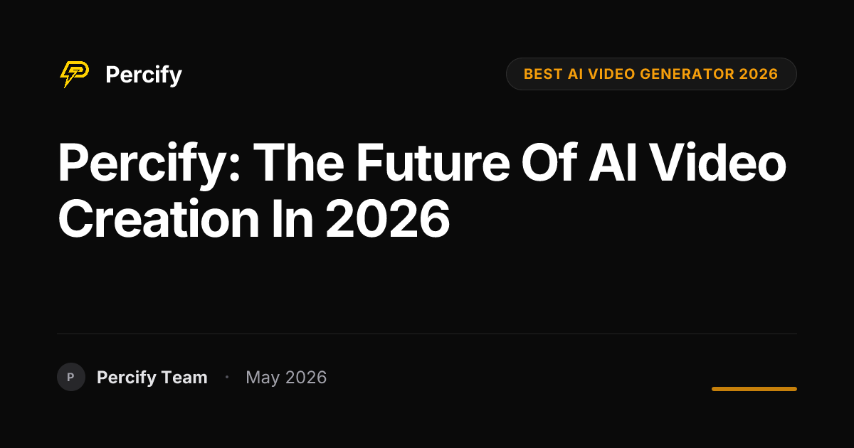 Percify: The Future of AI Video Creation in 2026 - Percify AI Avatar Blog Cover