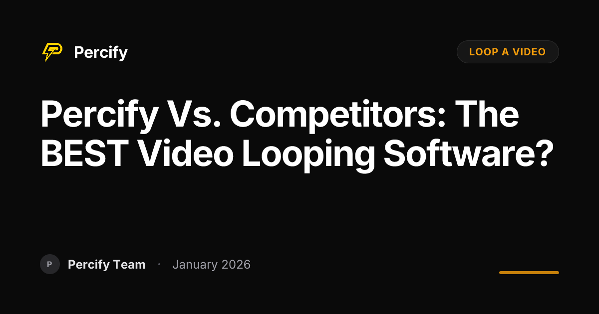Percify vs. Competitors: The BEST Video Looping Software? | Percify Blog