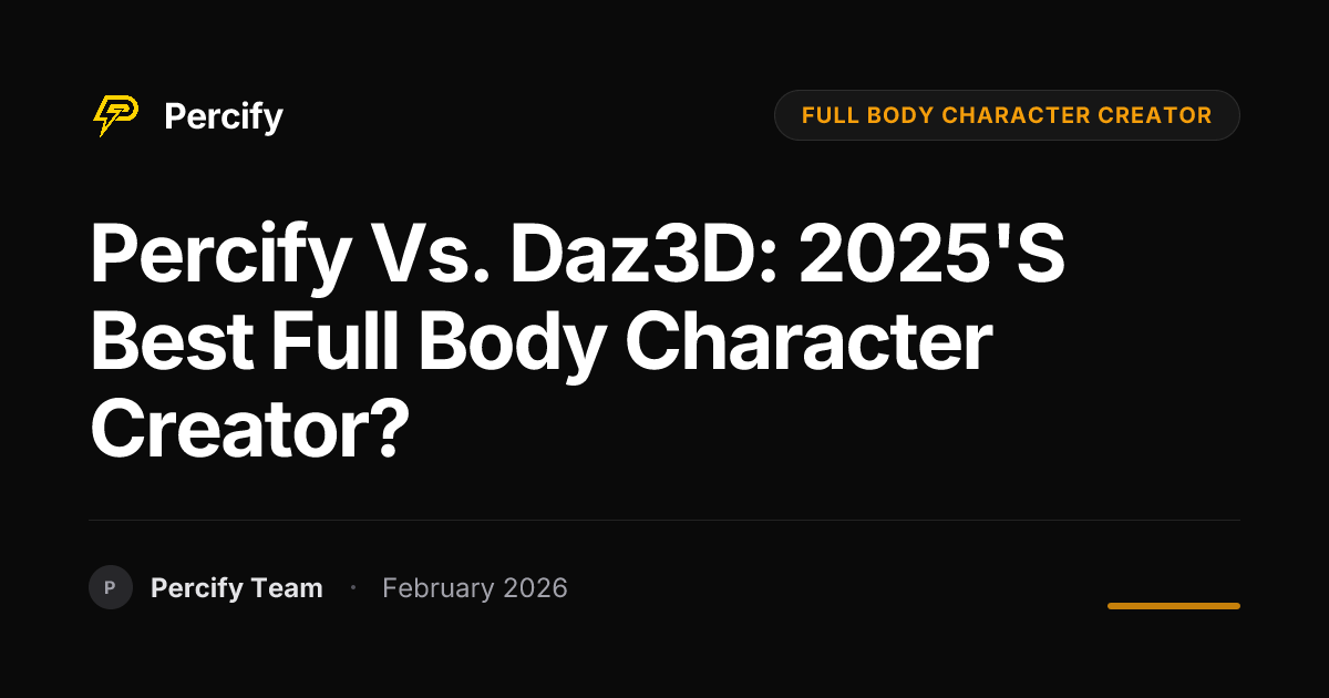 Percify vs. Daz3D: 2025's Best Full Body Character Creator? - Percify AI Avatar Blog Cover