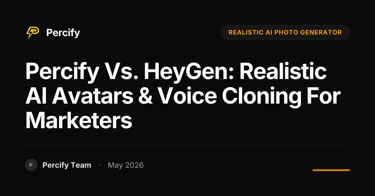 Percify vs. HeyGen: Realistic AI Avatars & Voice Cloning for Marketers - Percify AI Avatar Blog Cover