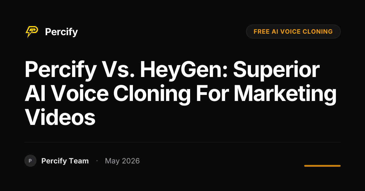 Percify vs. HeyGen: Superior AI Voice Cloning for Marketing Videos - Percify AI Avatar Blog Cover