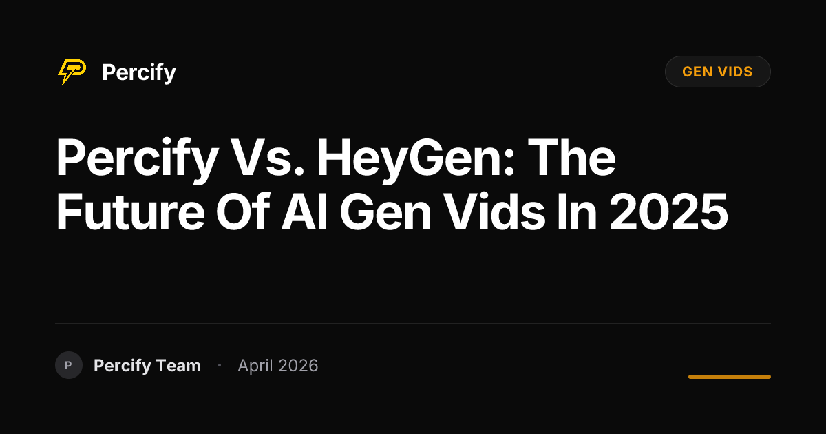 Percify vs. HeyGen: The Future of AI Gen Vids in 2025 - Percify AI Avatar Blog Cover