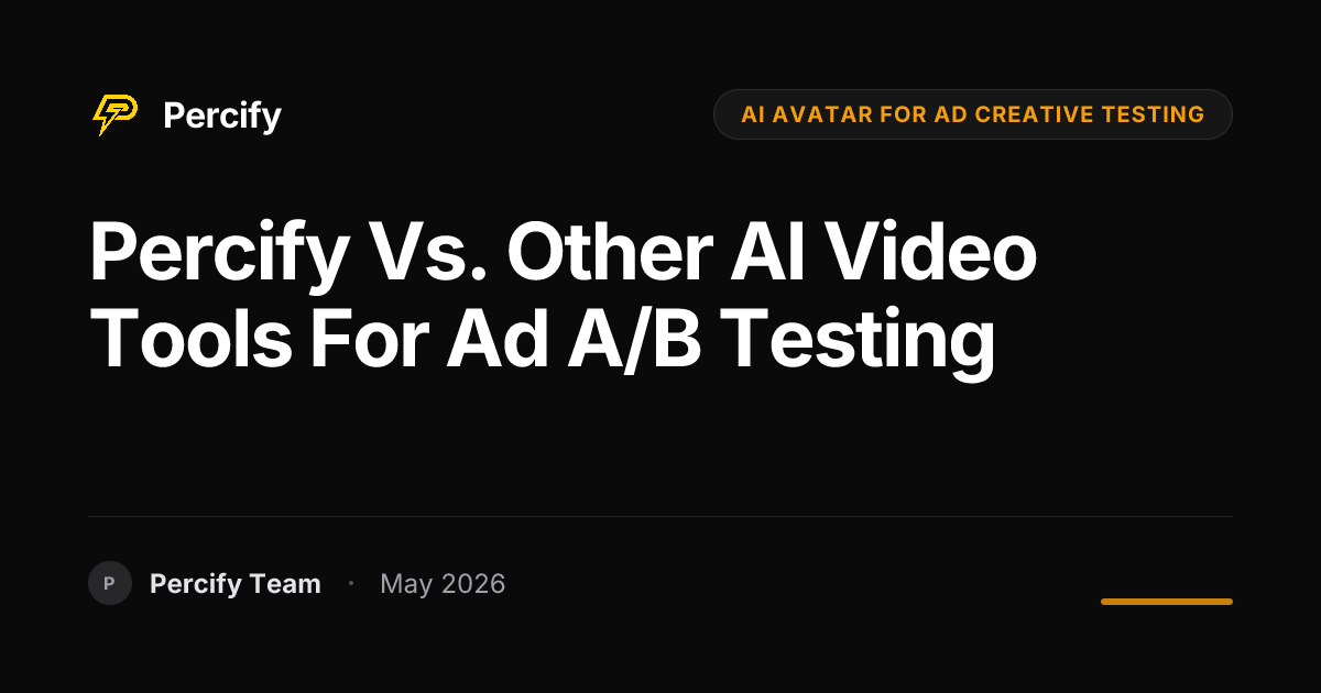 Percify vs. Other AI Video Tools for Ad A/B Testing - Percify AI Avatar Blog Cover