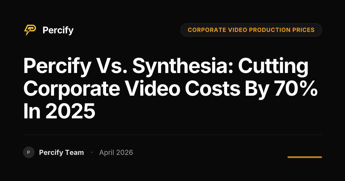 Percify vs. Synthesia: Cutting Corporate Video Costs by 70% in 2025 - Percify AI Avatar Blog Cover