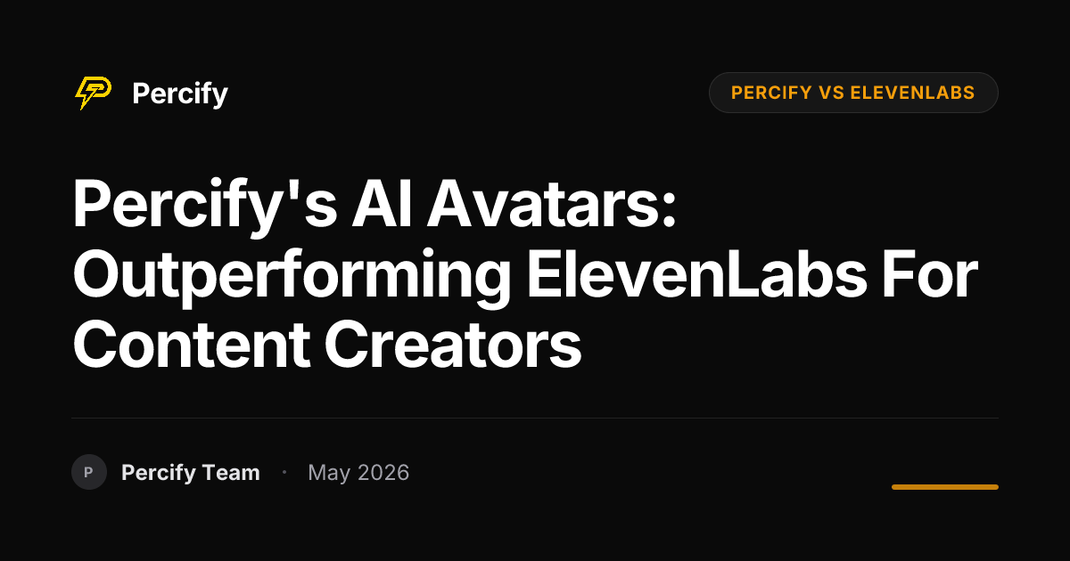 Percify's AI Avatars: Outperforming ElevenLabs for Content Creators - Percify AI Avatar Blog Cover