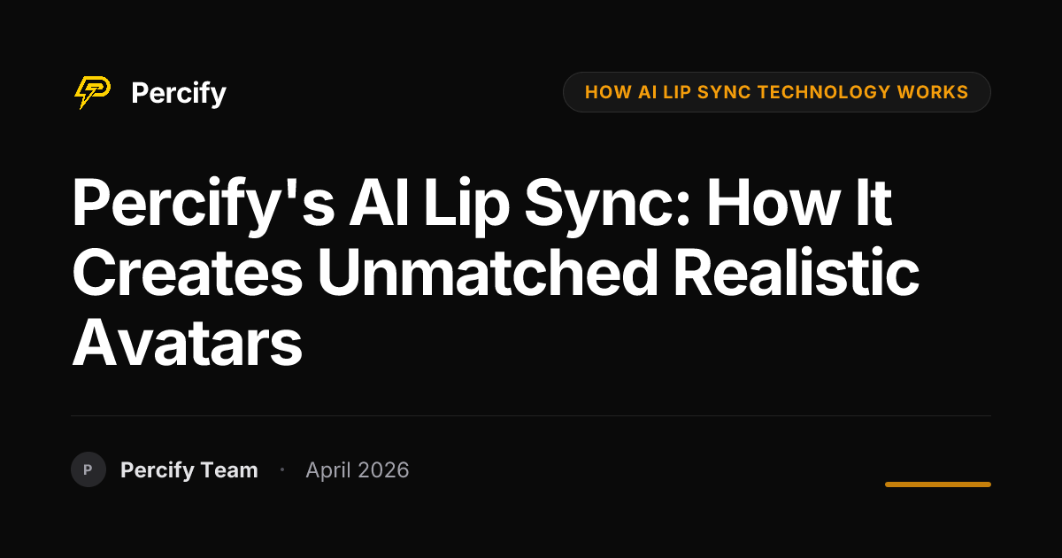 Percify's AI Lip Sync: How It Creates Unmatched Realistic Avatars - Percify AI Avatar Blog Cover