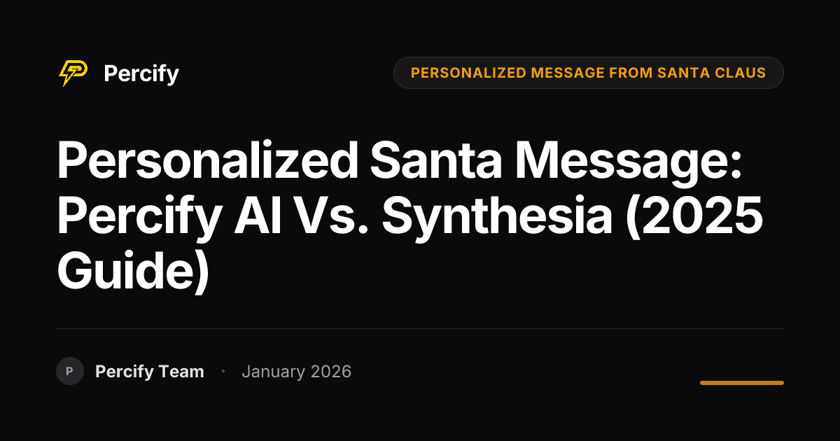 Personalized Santa Message: Percify AI vs. Synthesia (2025 Guide ...