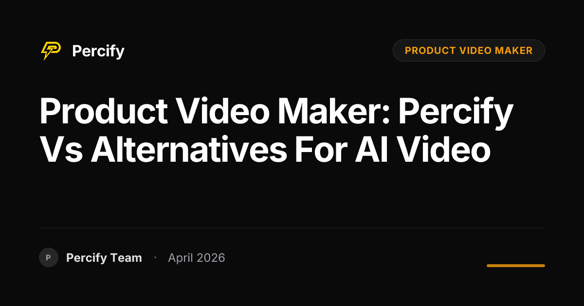 product video maker: Percify vs Alternatives for AI Video - Percify AI Avatar Blog Cover