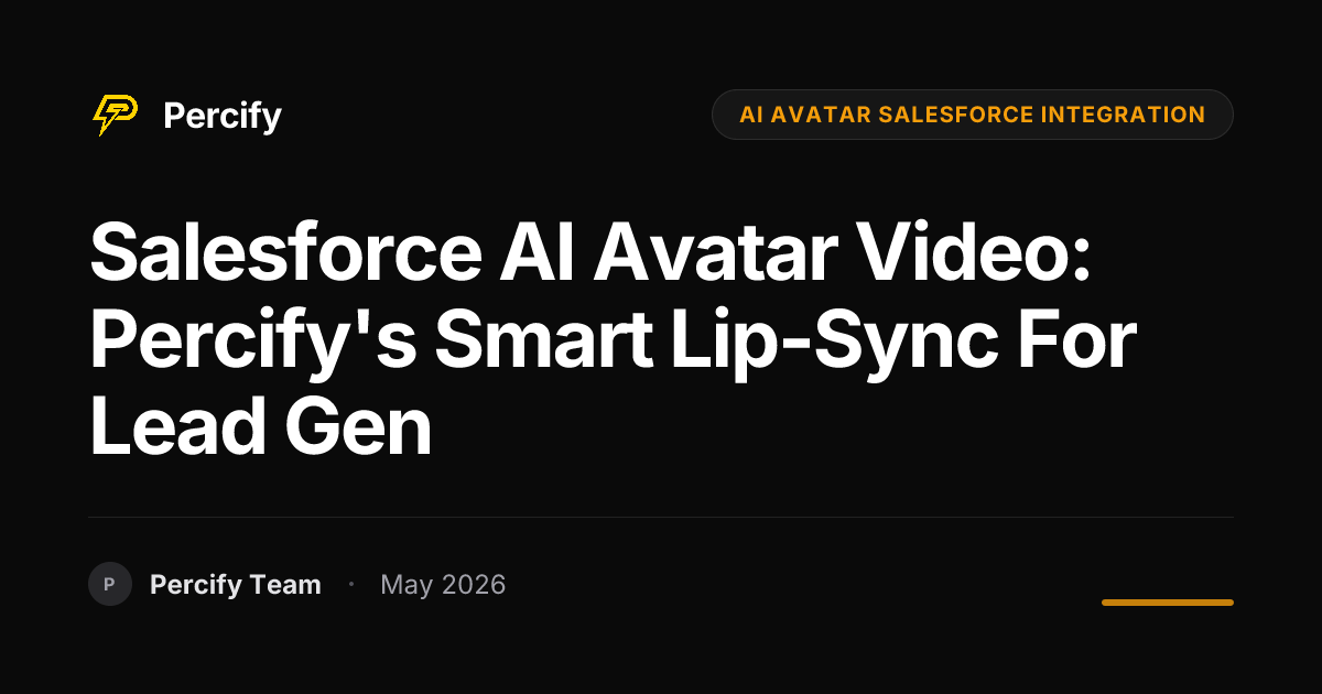 Salesforce AI Avatar Video: Percify's Smart Lip-Sync for Lead Gen - Percify AI Avatar Blog Cover