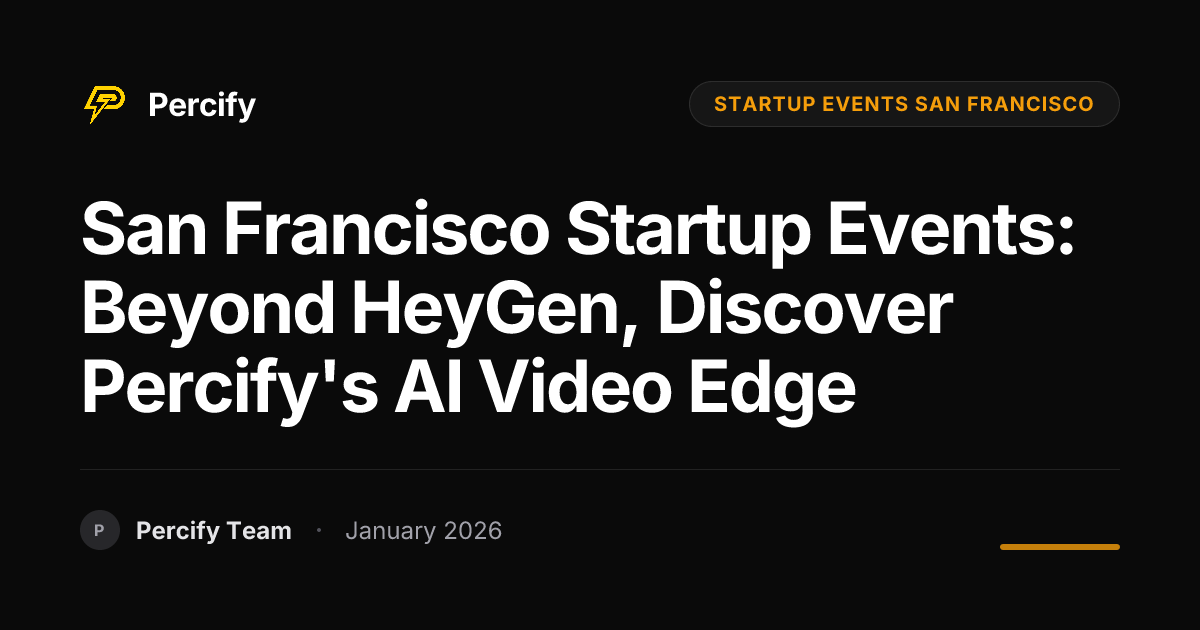 San Francisco Startup Events: Beyond HeyGen, Discover Percify's AI ...