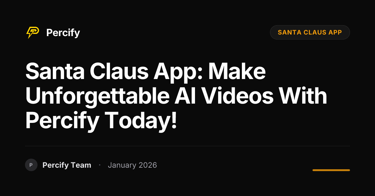 Santa Claus App: Make Unforgettable AI Videos with Percify Today ...