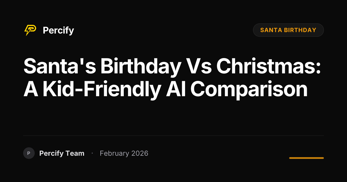 Santa's Birthday vs Christmas: A Kid-Friendly AI Comparison - Percify AI Avatar Blog Cover