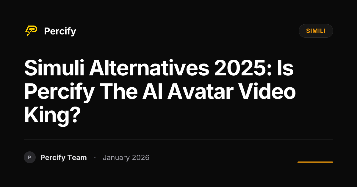 Simuli Alternatives 2025: Is Percify the AI Avatar Video King ...