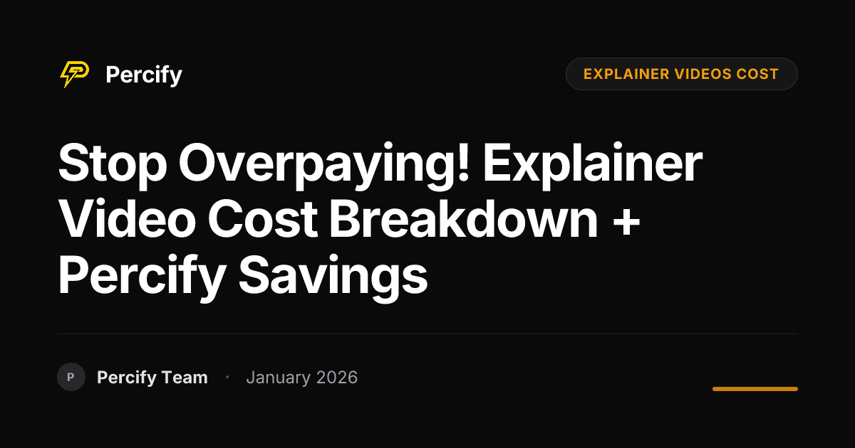 Stop Overpaying! Explainer Video Cost Breakdown + Percify Savings ...