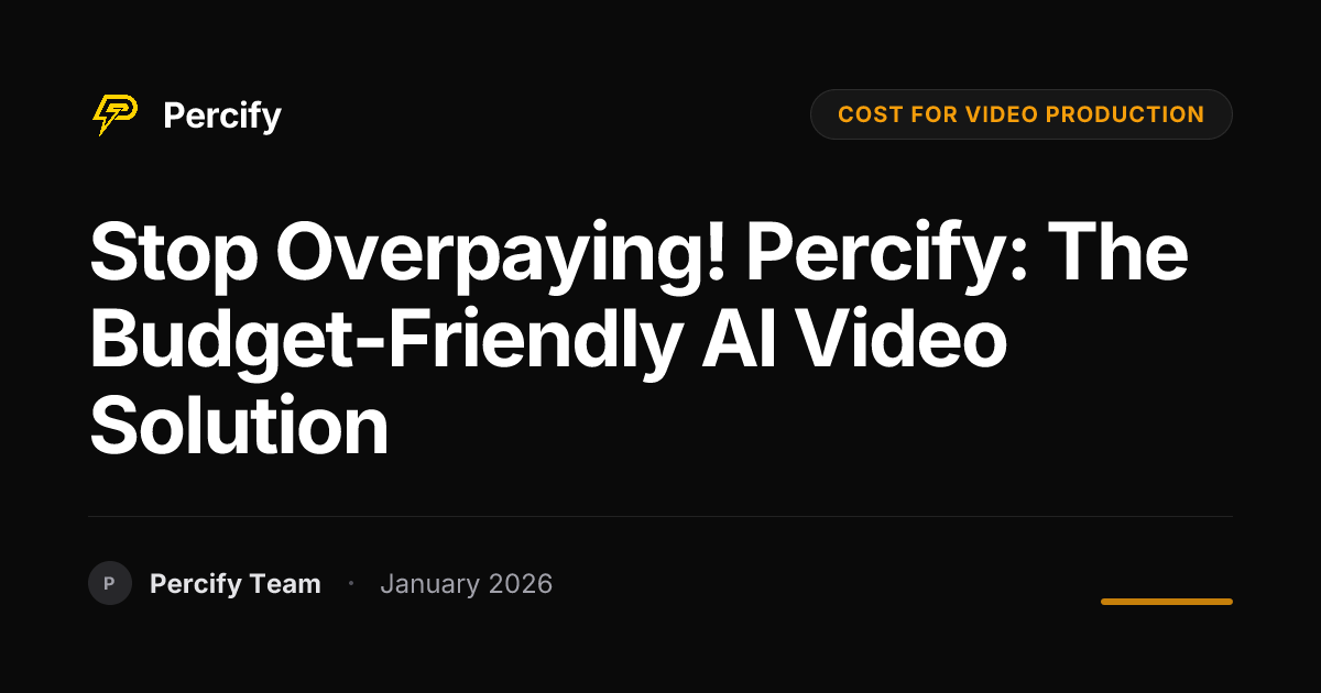 Stop Overpaying! Percify: The Budget-Friendly AI Video Solution ...