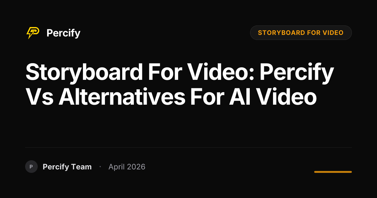 storyboard for video: Percify vs Alternatives for AI Video - Percify AI Avatar Blog Cover