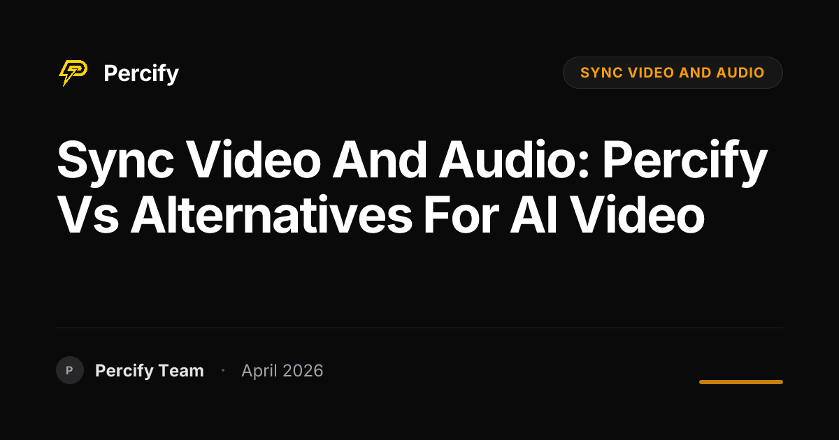 sync video and audio: Percify vs Alternatives for AI Video - Percify AI Avatar Blog Cover