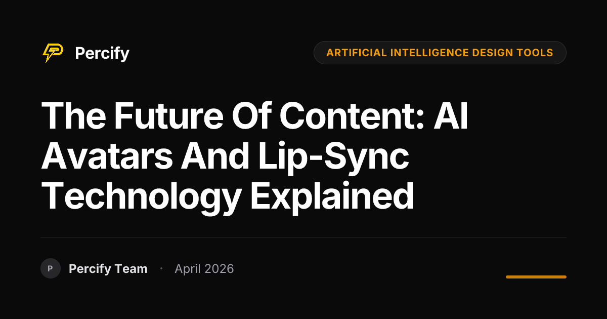 The Future of Content: AI Avatars and Lip-Sync Technology Explained - Percify AI Avatar Blog Cover